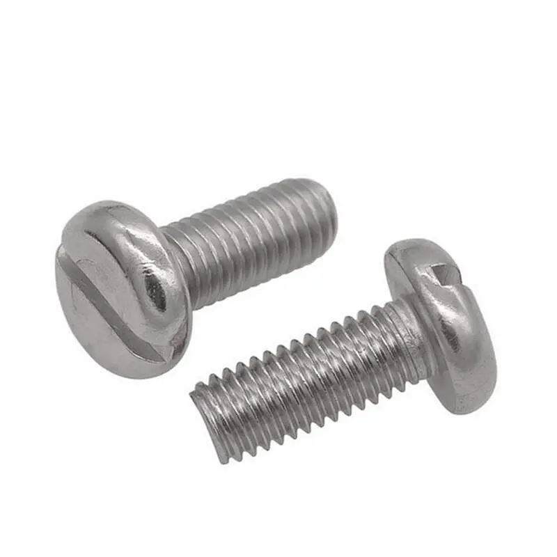 High quality round head DIN85 slotted stainless steel pan head drywall screw making machine screw