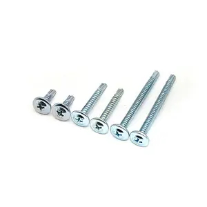 Hex head flange face stainless steel self drilling screw with PVC washer din7504
