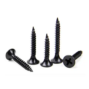 Factory supply 3.5*25mm c1022a factory price phillips black bugle head drywall screw