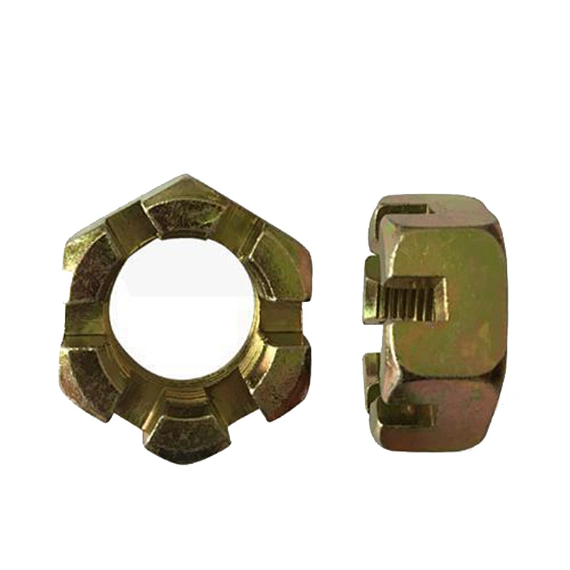 DIN935 all size zinc hex slotted / castle nut DIN937