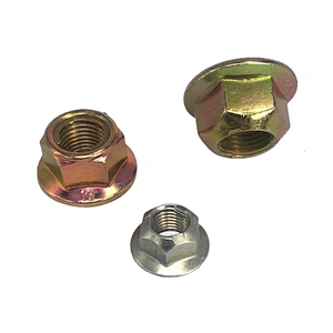 High Quality DIN6927 Prevailing Torque Type Carbon Steel Galvanized Flange Nut Hexagon Nuts With Pressing Point Type