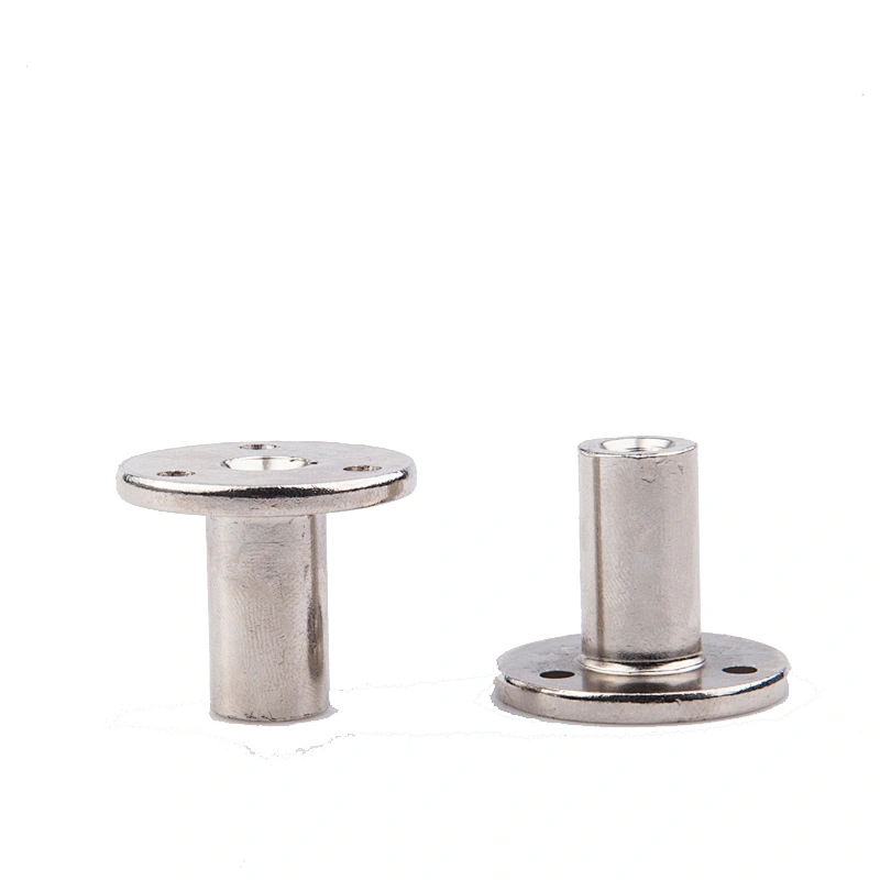 China manufacture M8 M10 Steel zinc plated round base T nut with three brad holes