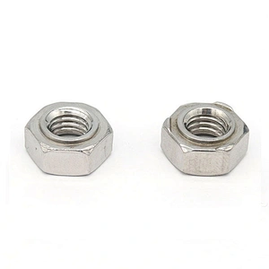 Din929 Hexagonal Hex Weld Nut Carbon Steel Plain Factory Good Quality High Speed Forming Machine stainless steel hex spot weld screw nut