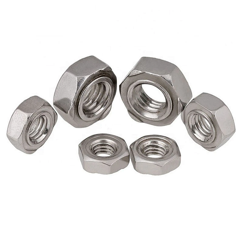 Hot sale M3 M4 M6 M8 M10 Carbon Steel Hex Spot Weld Nut DIN928 carbon steel stud welding nuts