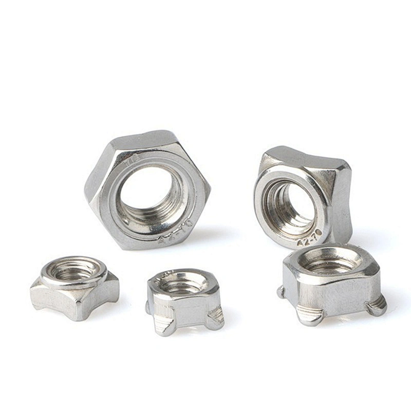 Hot sale M3 M4 M6 M8 M10 Carbon Steel Hex Spot Weld Nut DIN928 carbon steel stud welding nuts