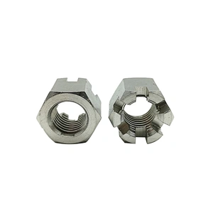 DIN935 all size zinc hex slotted / castle nut DIN937