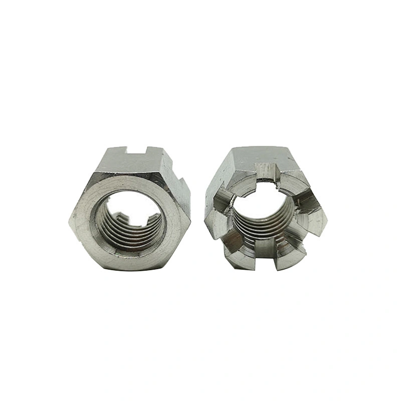 DIN935 all size zinc hex slotted / castle nut DIN937