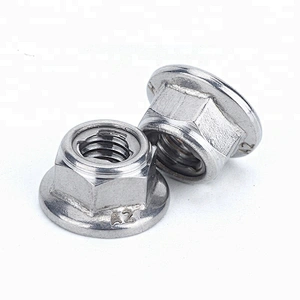 High Quality DIN6927 Prevailing Torque Type Carbon Steel Galvanized Flange Nut Hexagon Nuts With Pressing Point Type