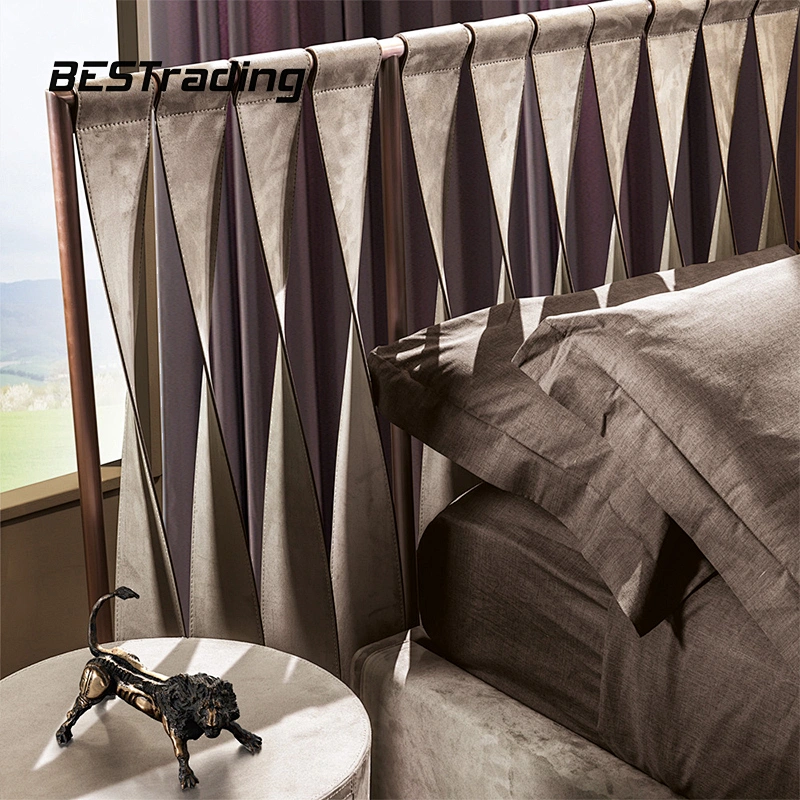 Modern white queen size bed