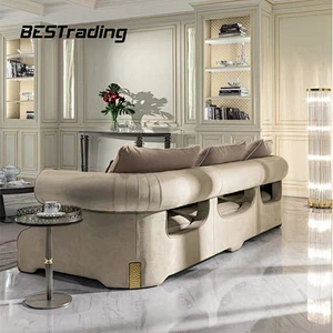New European luxury style living room furniture velvet fabric lounge sofa set sectional sofa