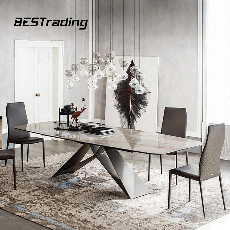 Marble dining table set 6 chairs