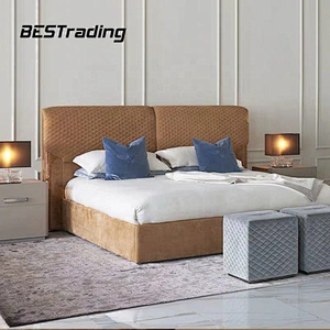Wood double bed modern
