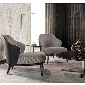 Luxury modern living room furniture single sofa chair fabric lounge chair