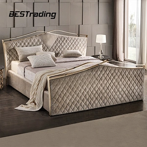 High Quality bedroom set nubuck double bed Luxury bed room furniture