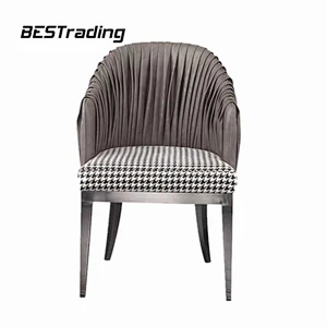 European High End Dining Room Furniture Leather Back with Leopard-Print Upholstery Luxury Dining Chair