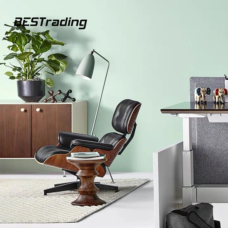 Classic Design Living Room Furniture Leathe Swivel Chair Cowhide Single Chair Lounge Arm Chair