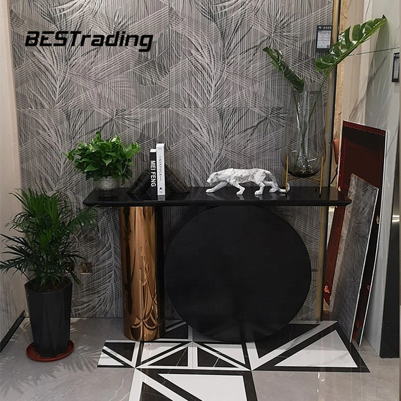 Luxury stainless steel console table