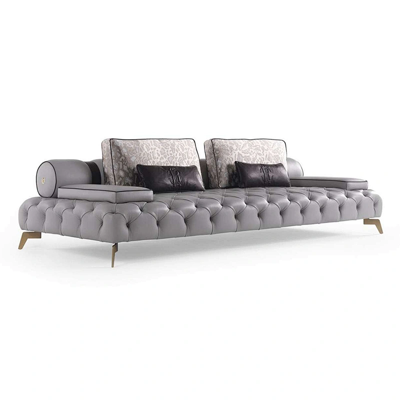 Modern Customized Living Room Furniture Luxury Sofa Cum Bed Chesterfield sofa leather sofa