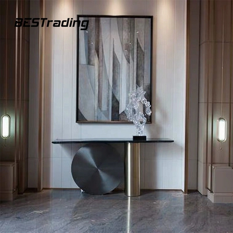 Luxury stainless steel console table