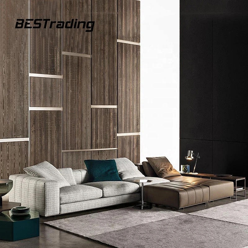 Living room l shaped sofa sets 7 seater
