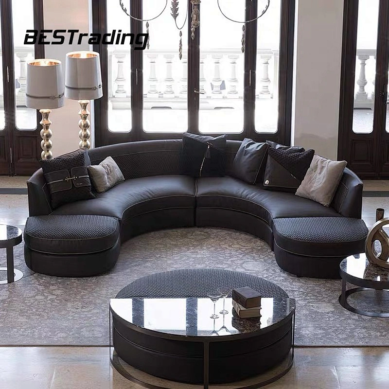 Round sofa set living room 7 seater