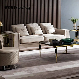 Modern luxury velvet fabric sofa furniture sectional sofa set living room sofa