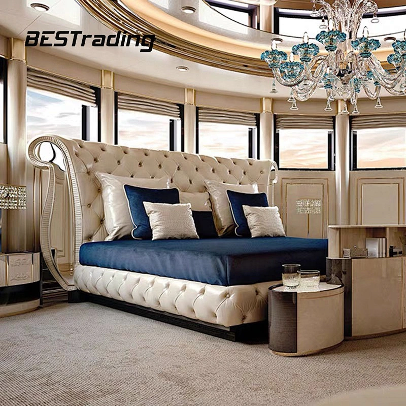 High quality modern double bed designs bedroom furniture luxury