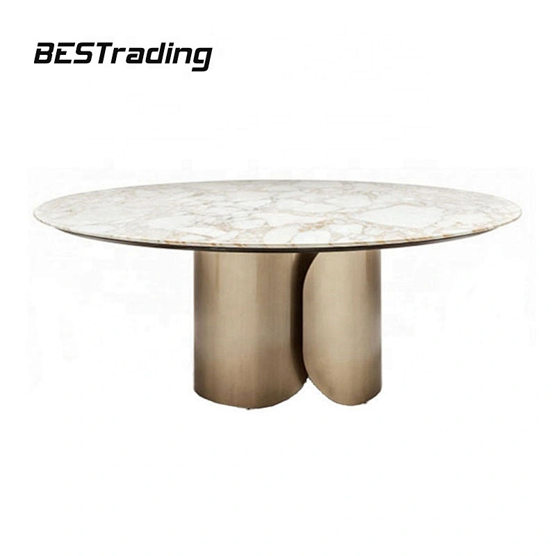 Modern dining table set for home furniture round marble dining table