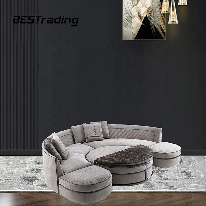 Round sofa set living room 7 seater