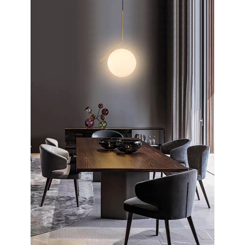 Nordic Minimalistic Dining Room Furniture Fabric Chair Wood Chair