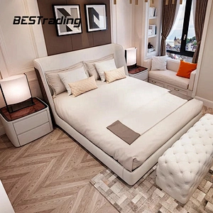 Luxury wood sleeping bed designs bedroom set