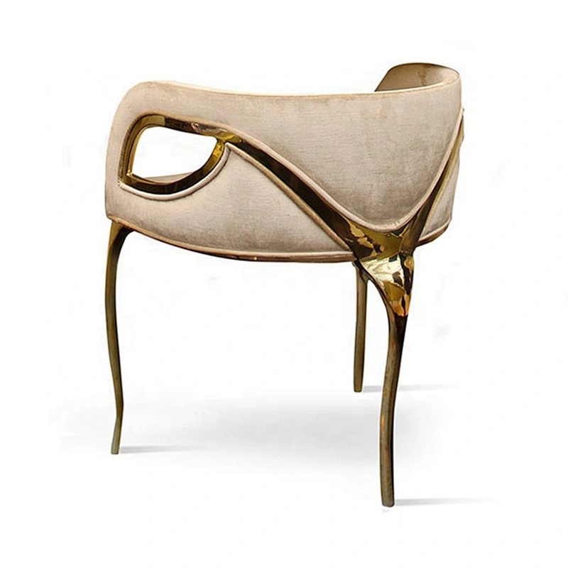 Modern luxury dining room furniture home furniture metal dining chair