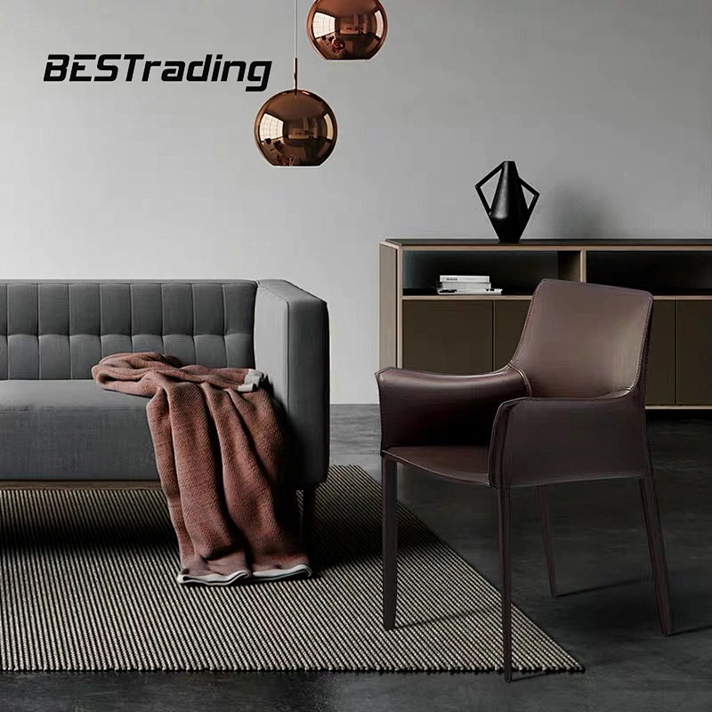 Modern Dining Room Furniture Leisure  Upholsteried Chair Dining Leather Chair
