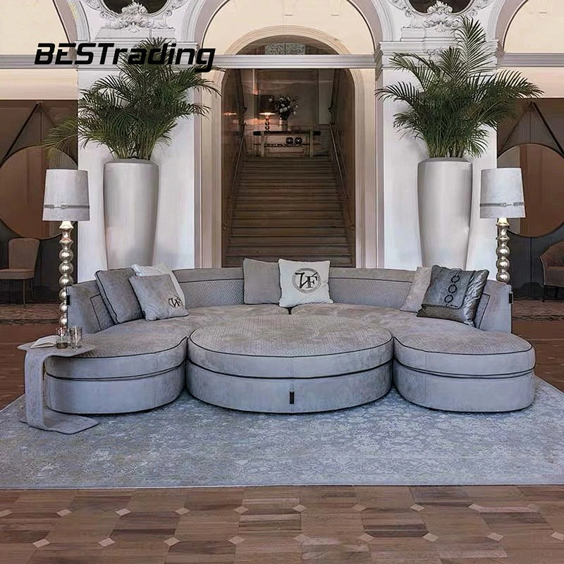 Round sofa set living room 7 seater
