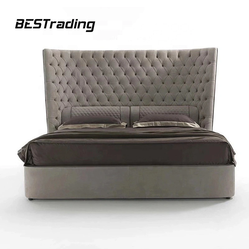 Morden luxury simple bed designs for bedroom furniture set