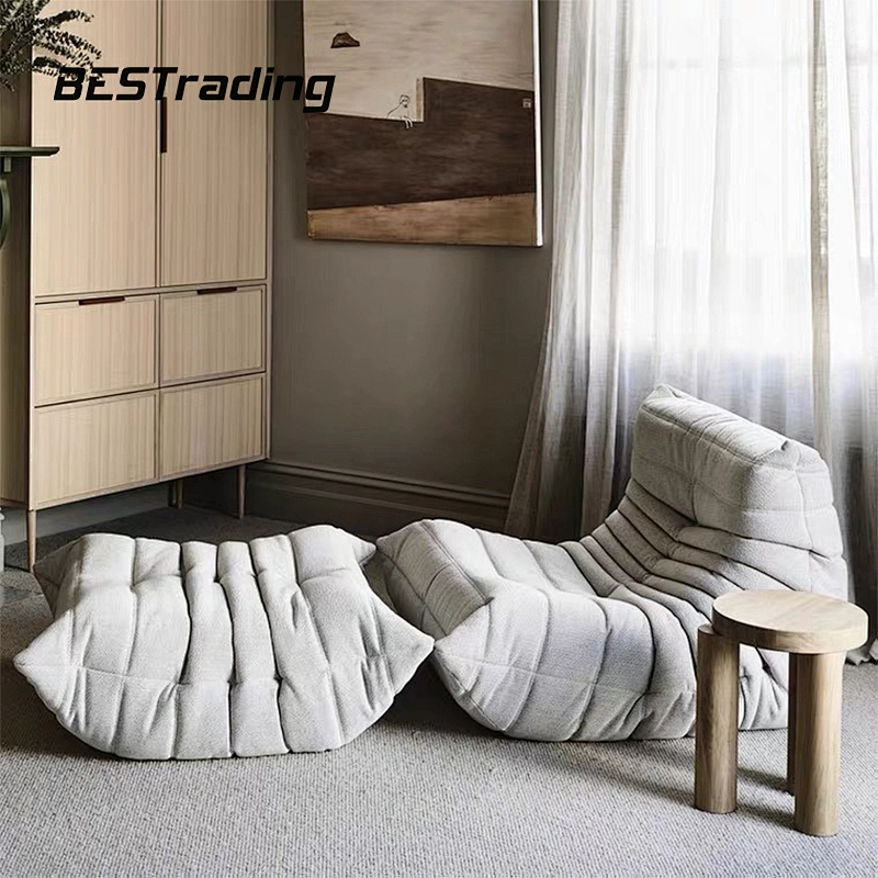 Lazy Sofa Indoor sponge faux pleated chair Large Bean Bag leather double sofa chair