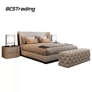 Luxury wood sleeping bed designs bedroom set