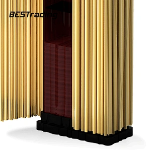 Italian Luxury Living Room Sideboard Brass Metal Legs Rosewood Veneer Sideboard Modern Tall Cabinet