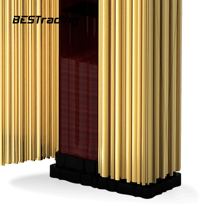 Italian Luxury Living Room Sideboard Brass Metal Legs Rosewood Veneer Sideboard Modern Tall Cabinet