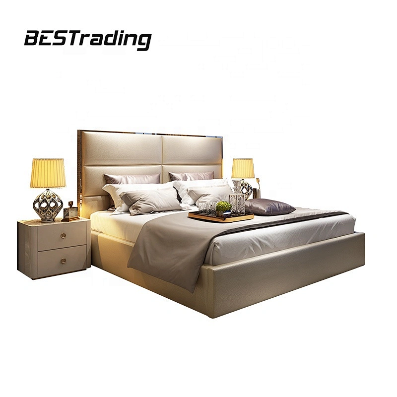 Hot sale  bedroom furniture sets modern luxury king size bed designer