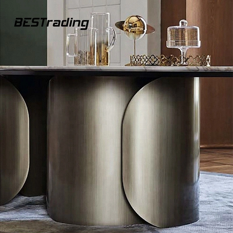 Modern dining table set for home furniture round marble dining table