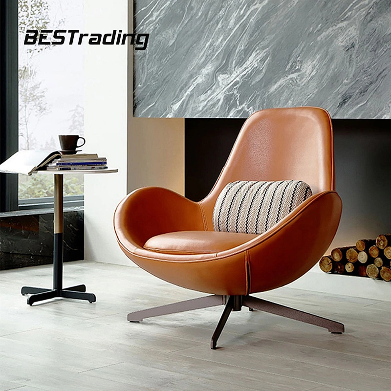 Modern Design Home Furniture Leather Or Velvet Egg Chairs Leisure Lounge Chairs