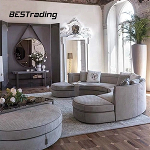 Round sofa set living room 7 seater