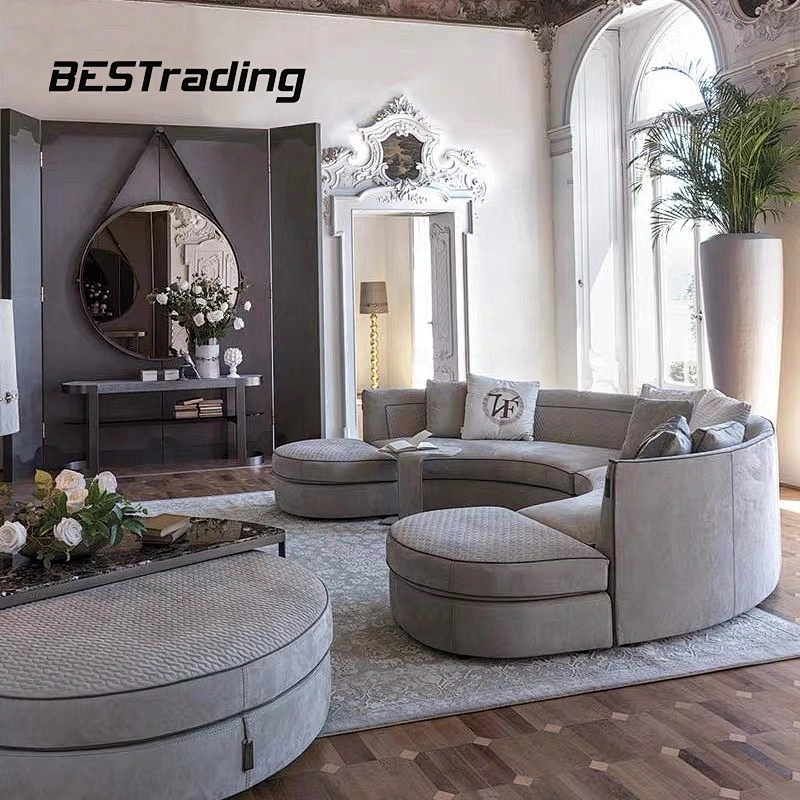 Round sofa set living room 7 seater