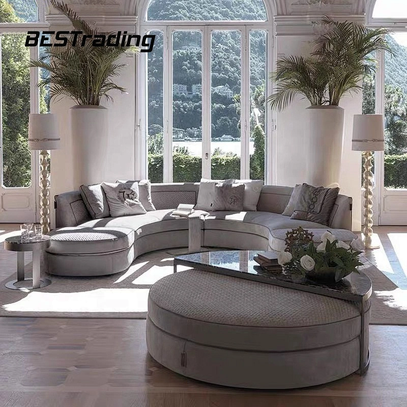 Round sofa set living room 7 seater