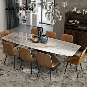 Marble dining table set 6 chairs