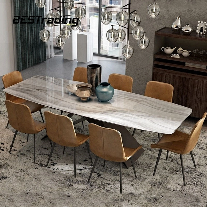 Marble dining table set 6 chairs