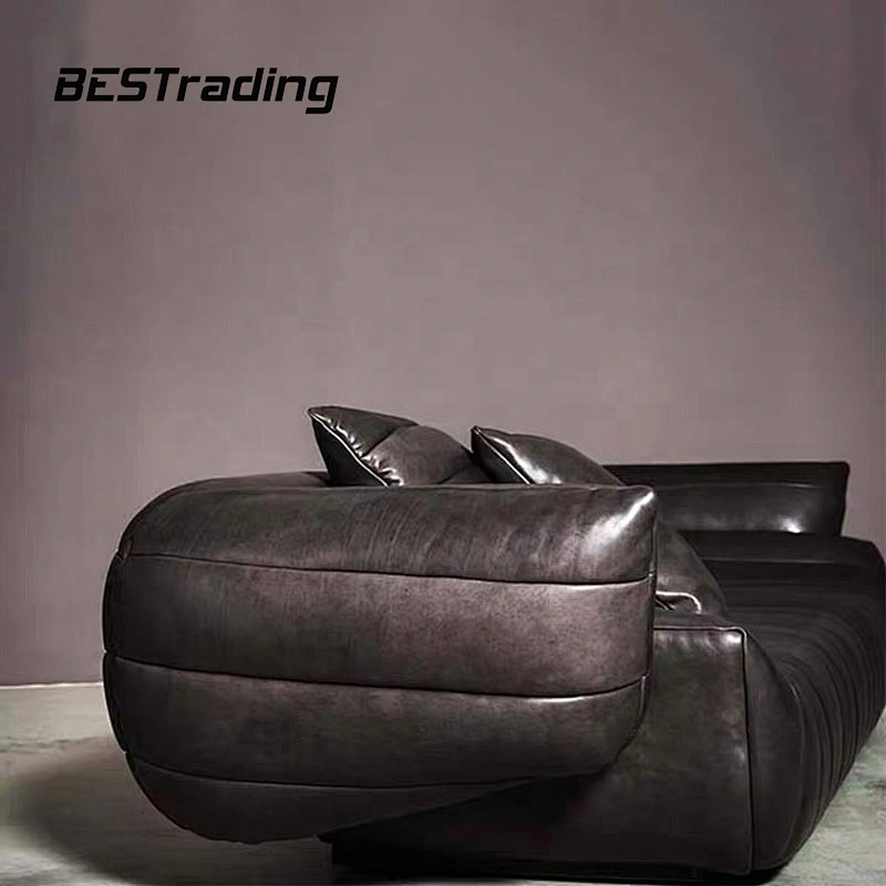 Living room furniture modern leather sofa