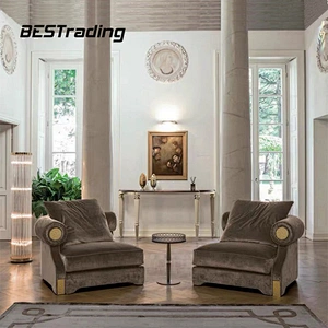 New European luxury style living room furniture velvet fabric lounge sofa set sectional sofa