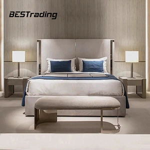 European Design Luxury Modern Bed Furniture Leather Bed
